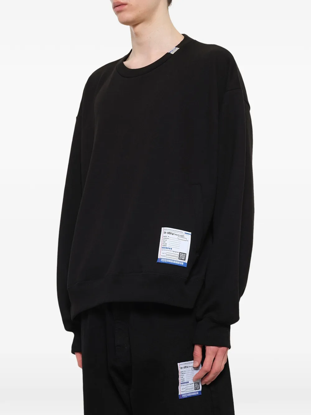 Maison MIHARA YASUHIRO Instrumental trui met logopatch Zwart