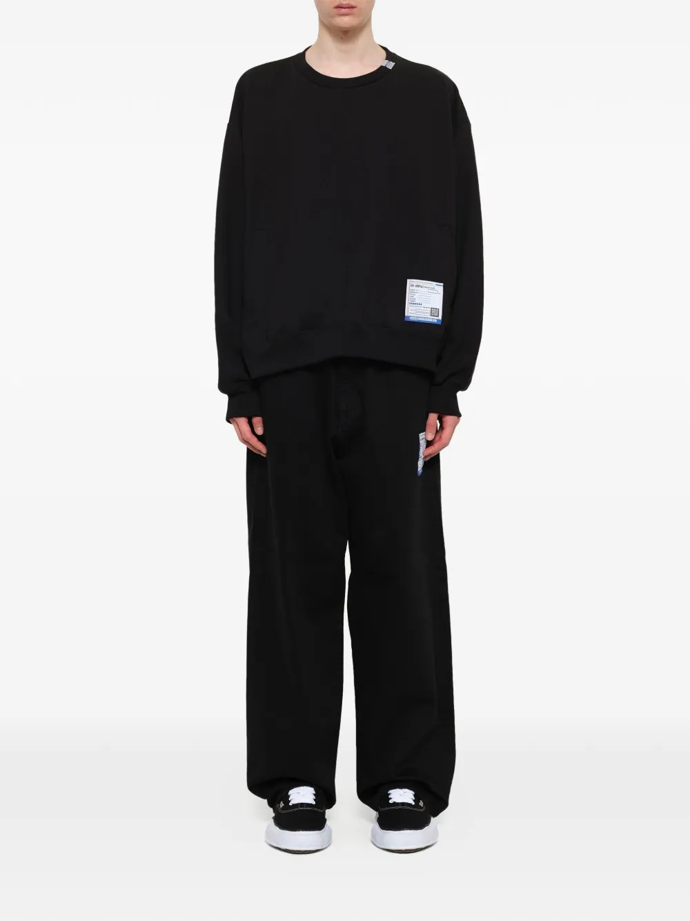 Maison MIHARA YASUHIRO Instrumental trui met logopatch Zwart
