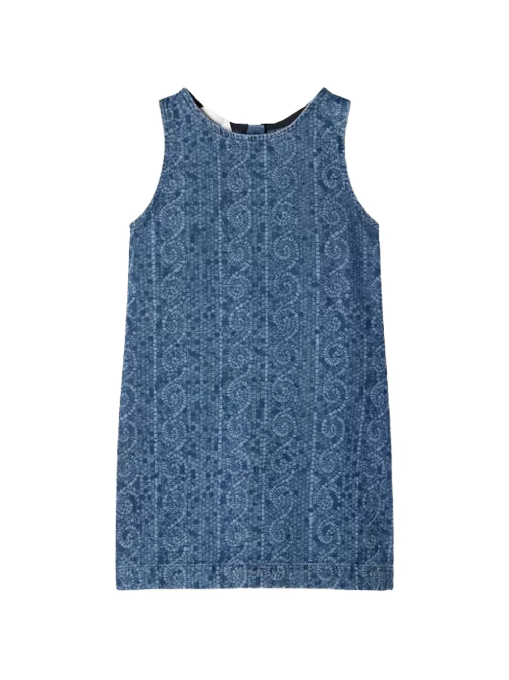 Versace Kids Barocco-print sleeveless dress - Blue