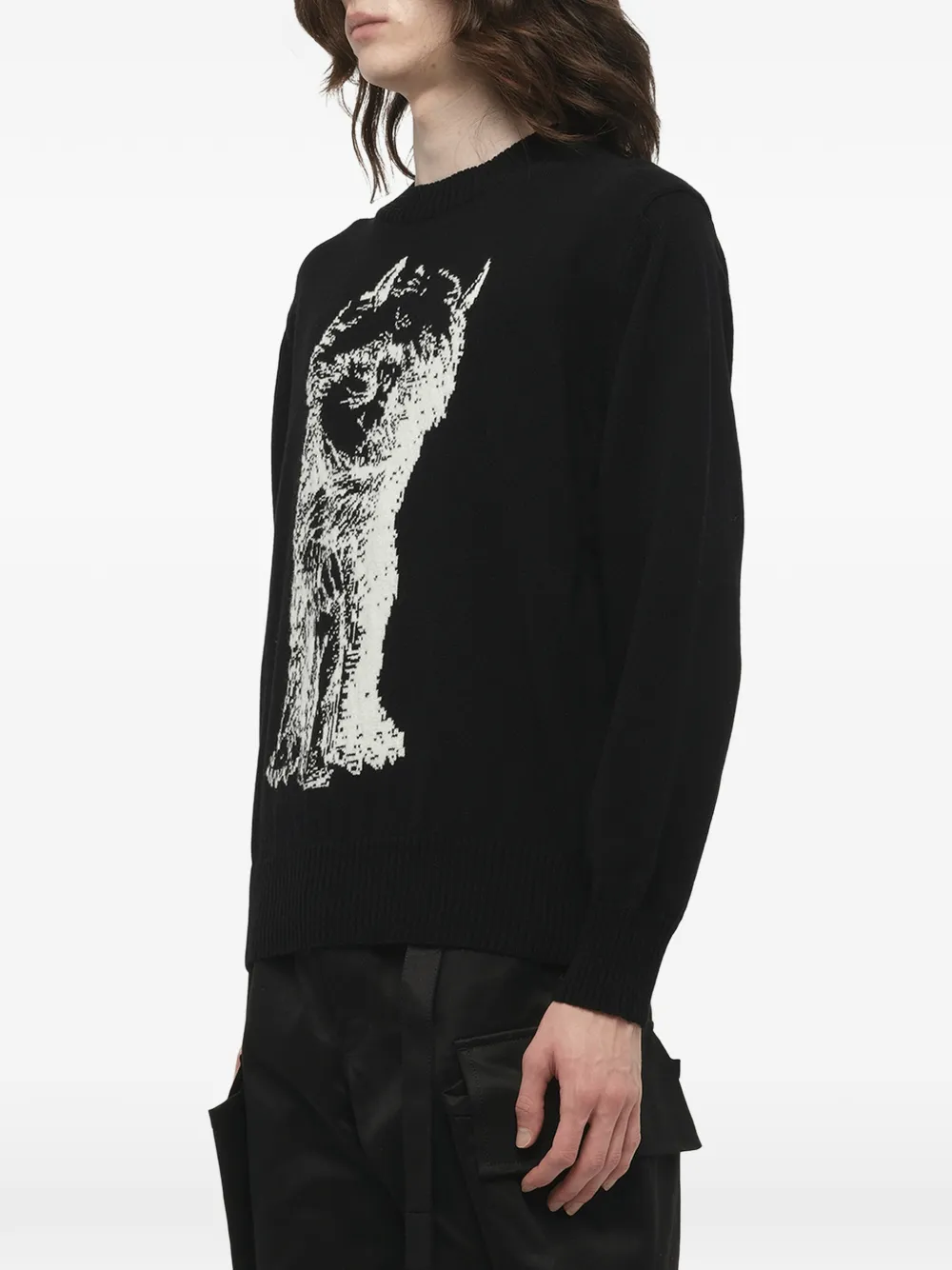 sacai Where The Wild Things Are sweater met grafische print Zwart