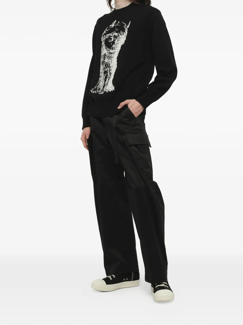 sacai Where The Wild Things Are sweater met grafische print Zwart
