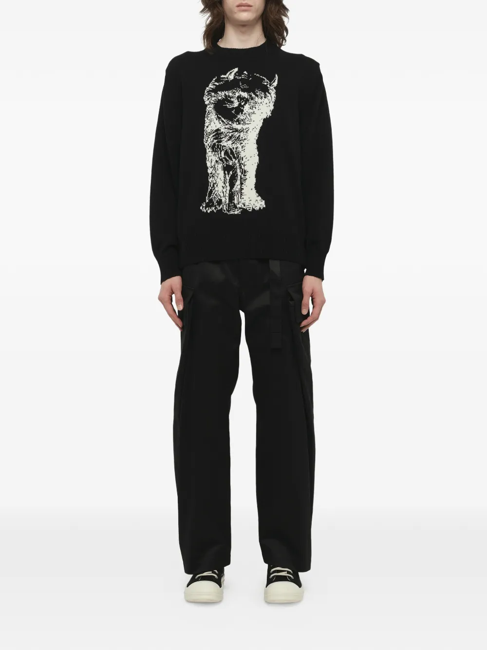 sacai Where The Wild Things Are sweater met grafische print Zwart