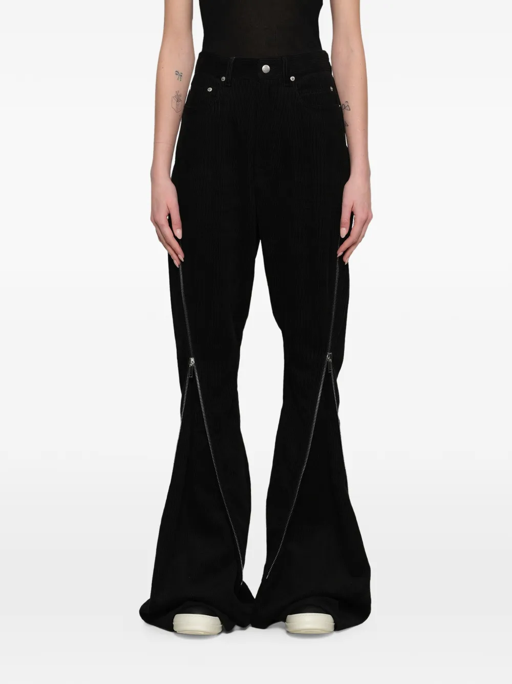 Rick Owens Bolan Banana jeans met ritsdetail Zwart