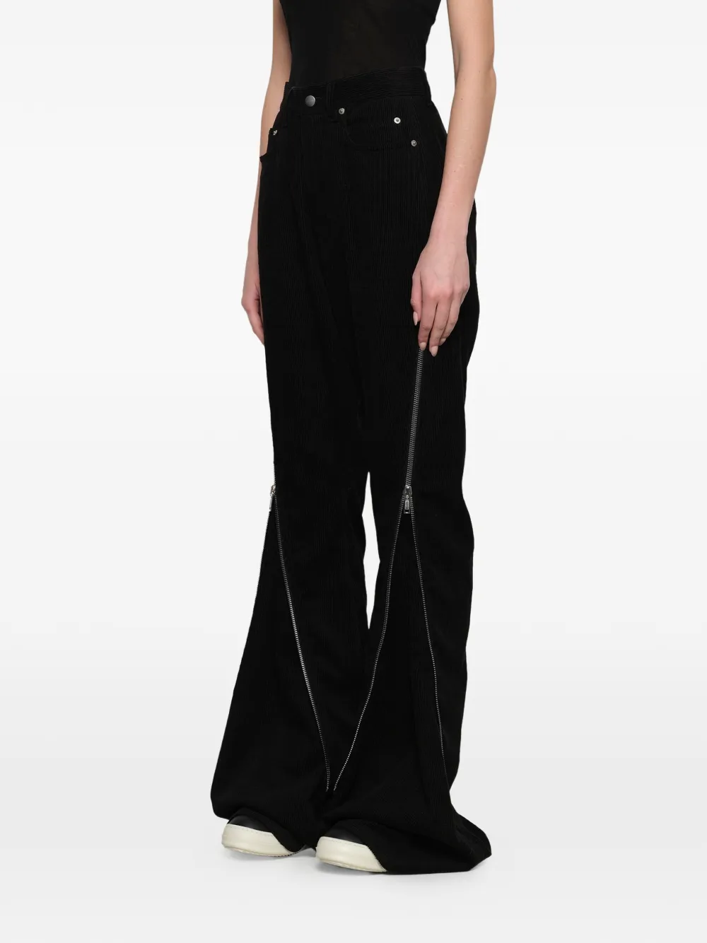 Rick Owens Bolan Banana jeans met ritsdetail Zwart