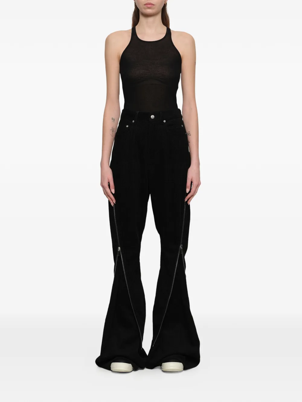 Rick Owens Bolan Banana jeans met ritsdetail Zwart