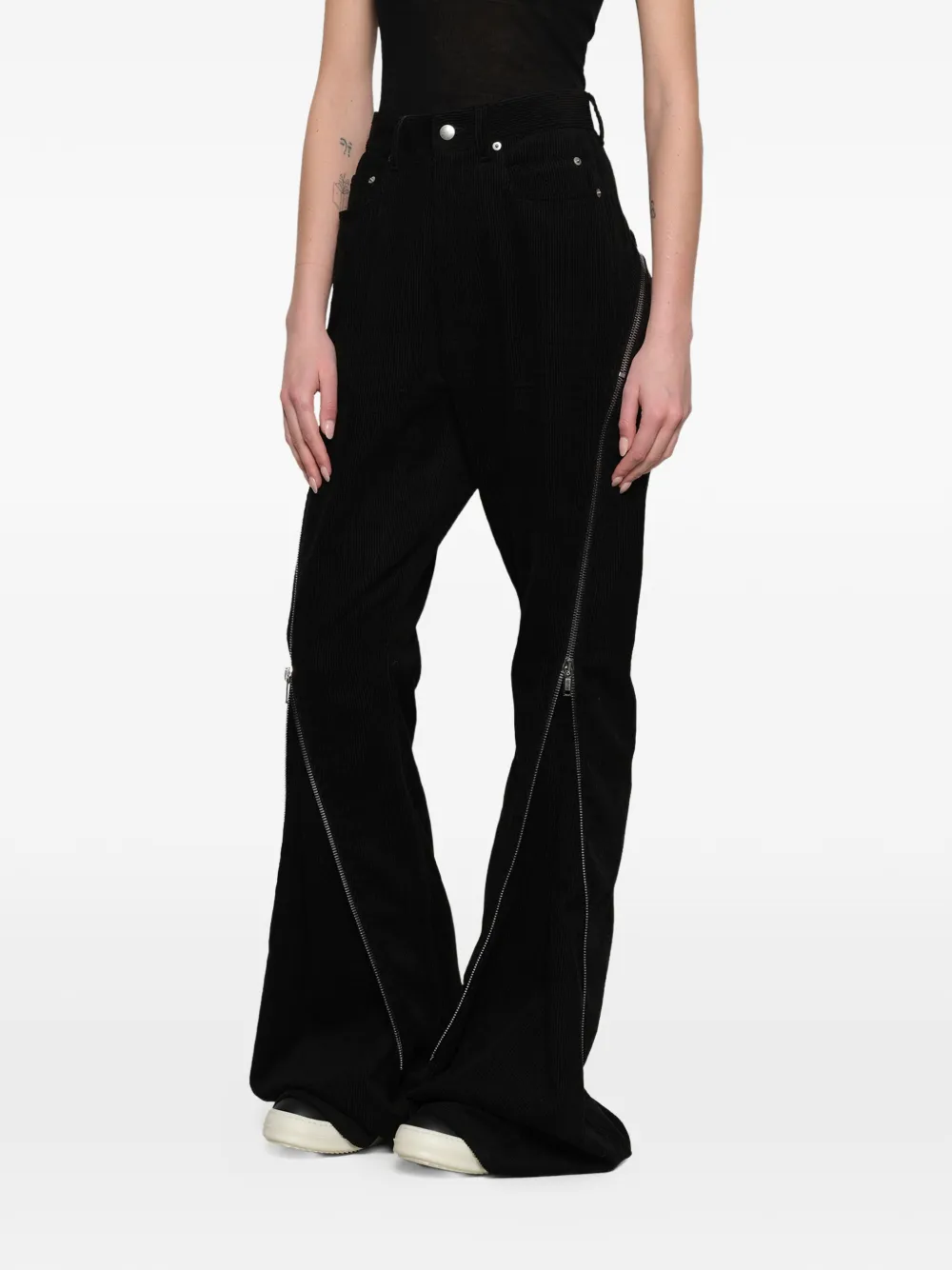 Rick Owens Bolan Banana jeans met ritsdetail Zwart