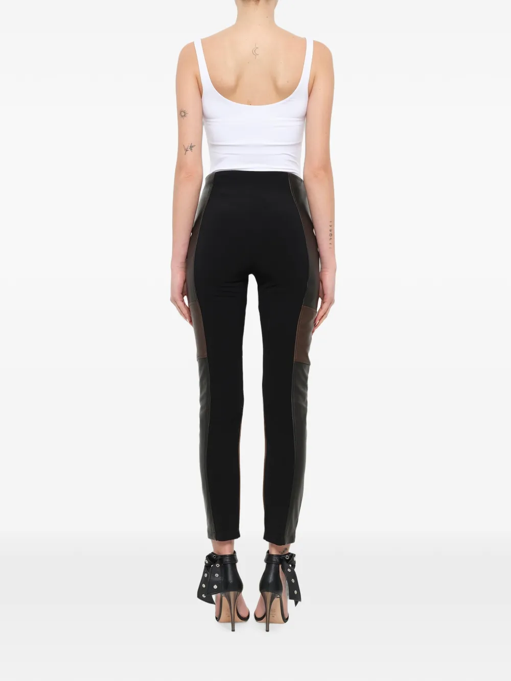 Neil Barrett Leren broek Zwart