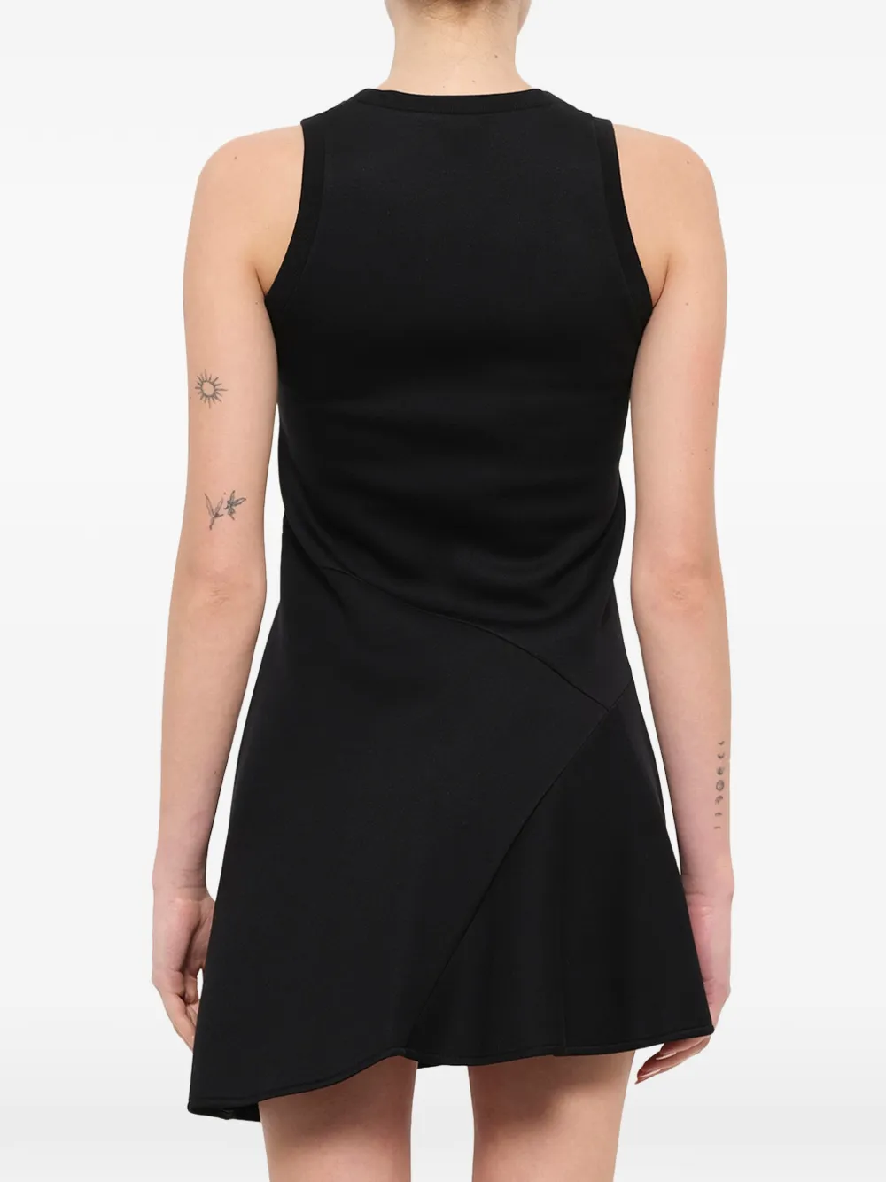 Neil Barrett mini-jurk met asymmetrisch jacquard vlak Zwart