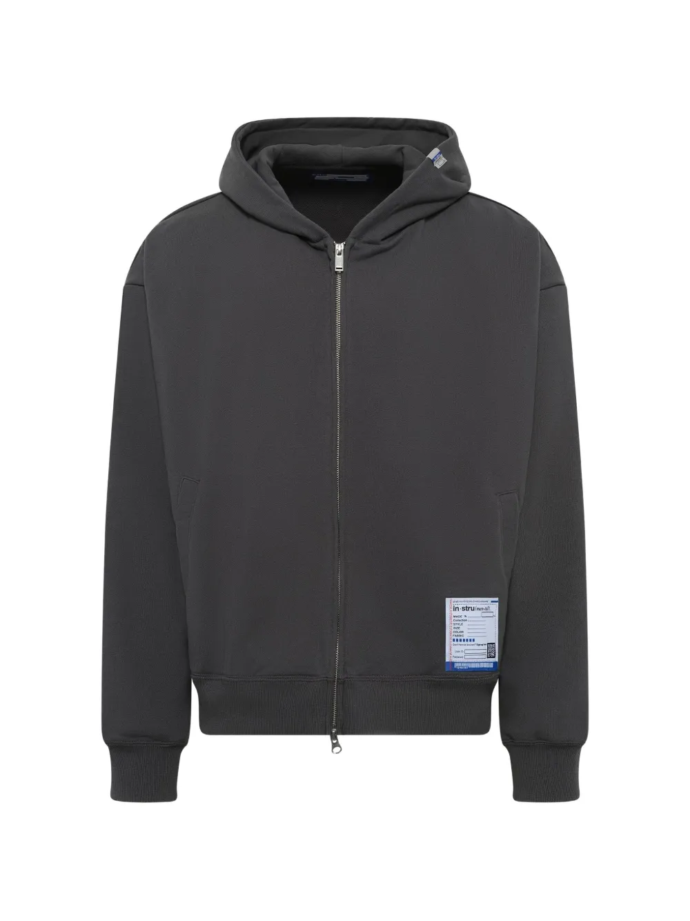 Maison MIHARA YASUHIRO Instrumental zip-up hoodie - Grau