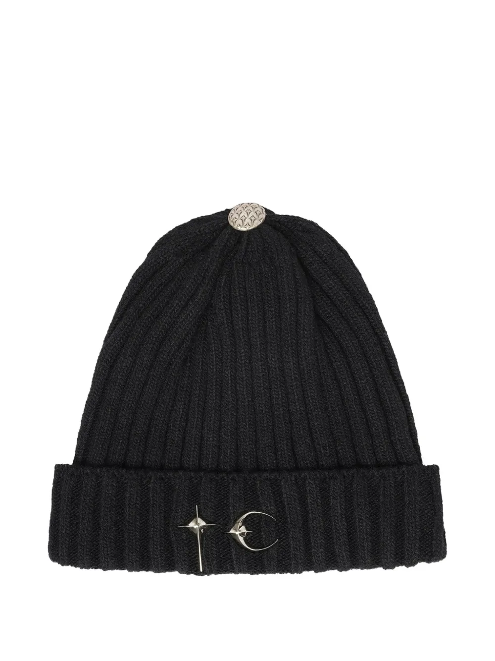 THUG CLUB logo-embroidered ribbed-knit beanie hat - Nero