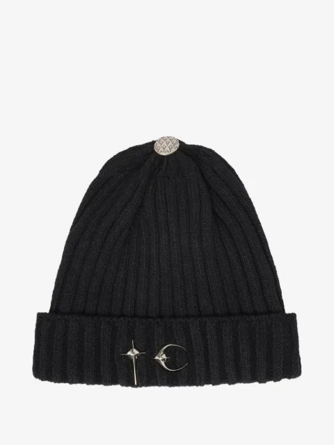 THUG CLUB gorro tejido de canalé con logo bordado