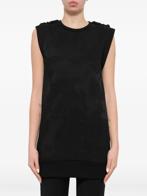 Neil Barrett camouflage-pattern epaulette top