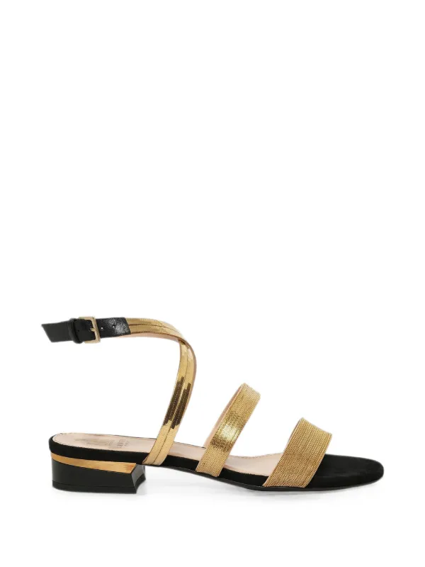 Lanvin Chain-detail Buckled Sandals in Black