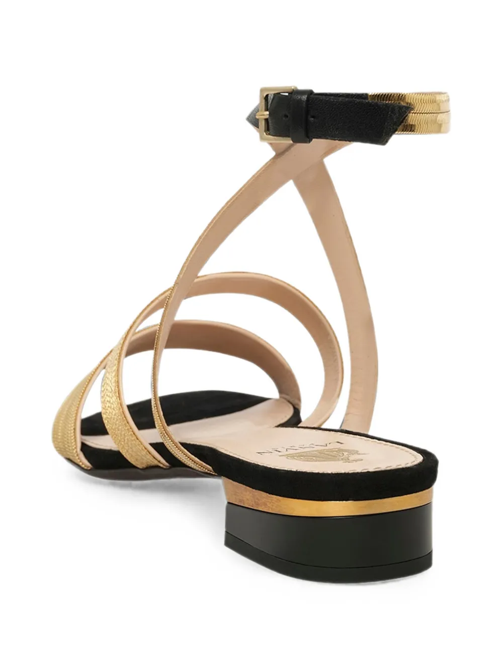 Lanvin chain-detail buckled sandals Zwart