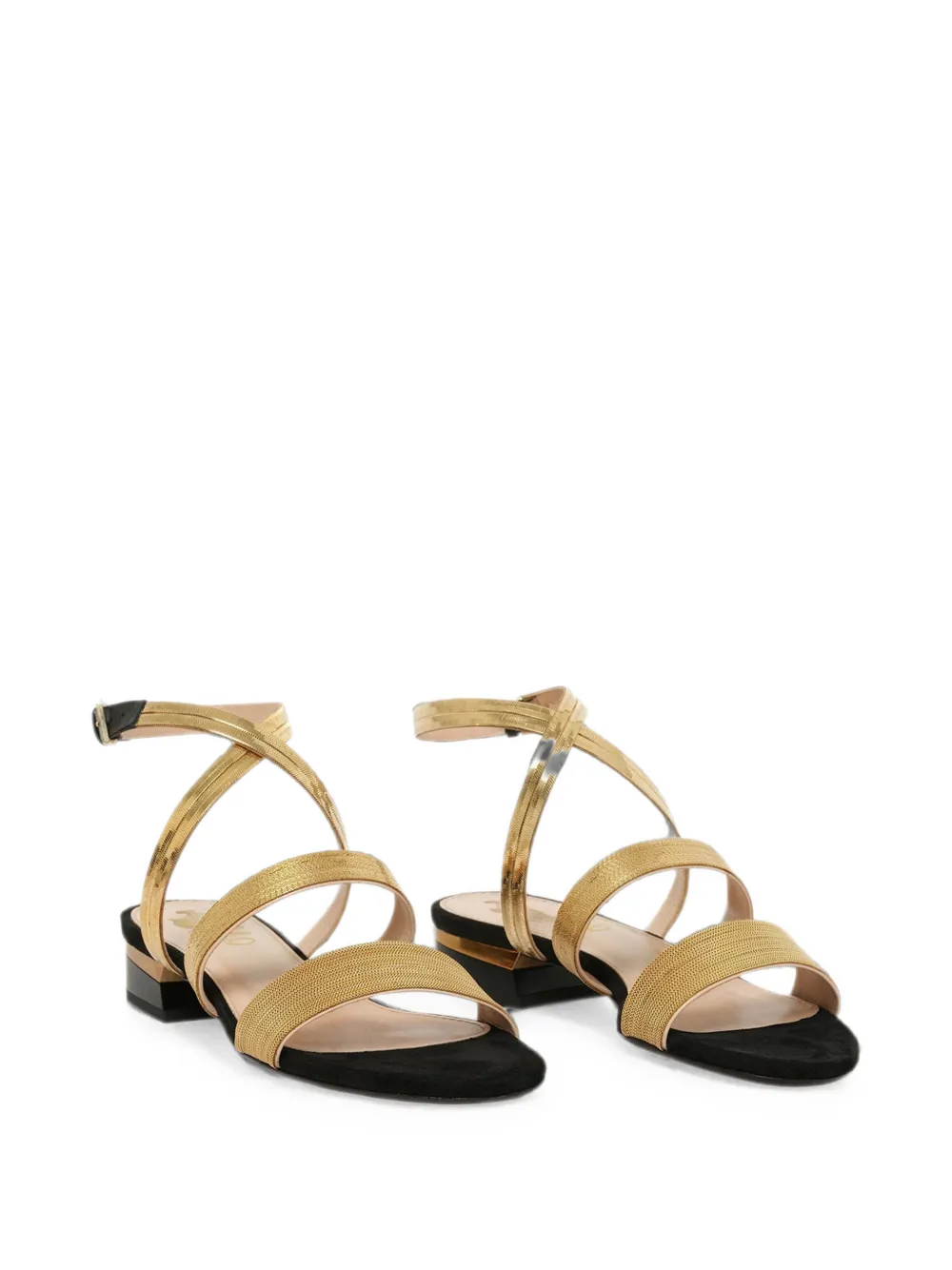 Lanvin chain-detail buckled sandals Zwart