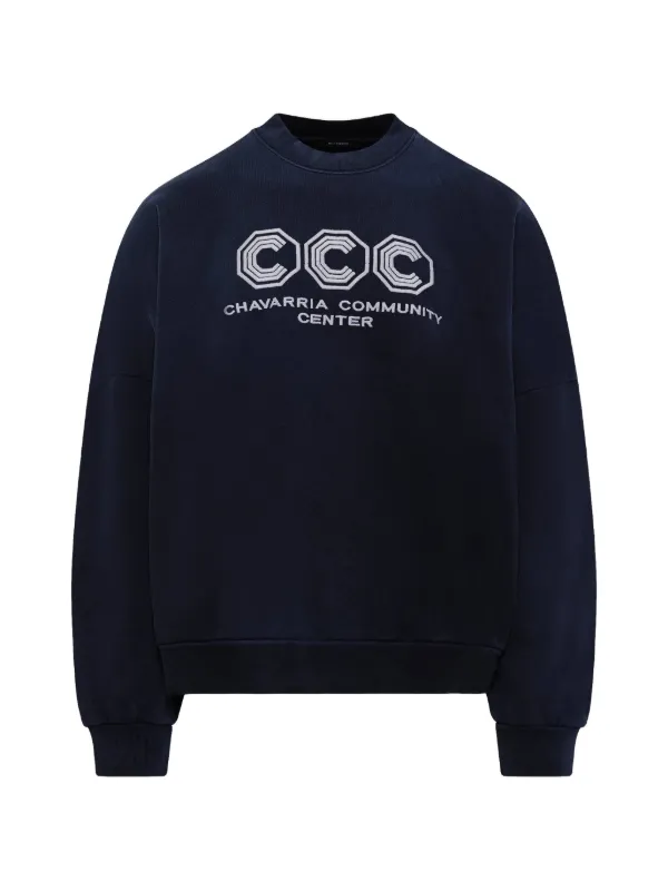 Willy Chavarria Hooligan Sweatshirt | Blue | FARFETCH RO
