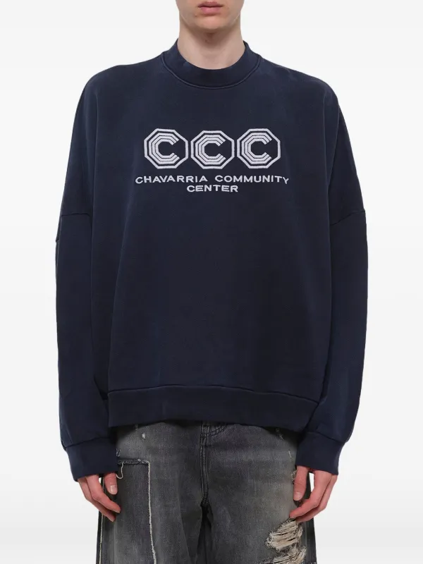 Willy Chavarria Hooligan Sweatshirt | Blue | FARFETCH RO