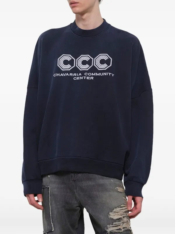  willy chavarria スウェット 定価以下 サイズM Willy Chavarria Hooligan スウェットシャツ | ブルー | FARFETCH JP