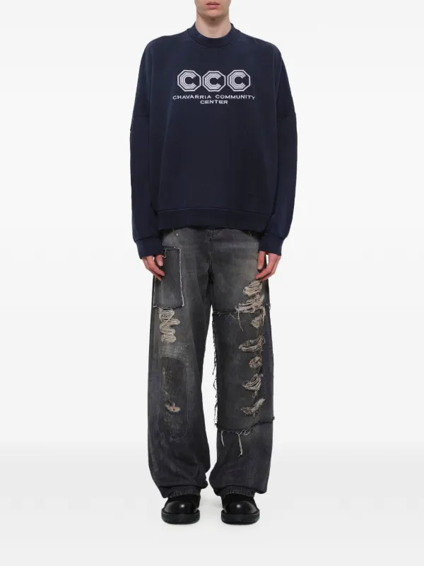 Willy Chavarria Hooligan スウェットシャツ | ブルー | FARFETCH JP