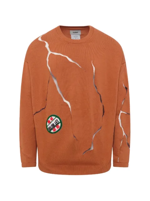 Doublet cracked-egg-design sweater