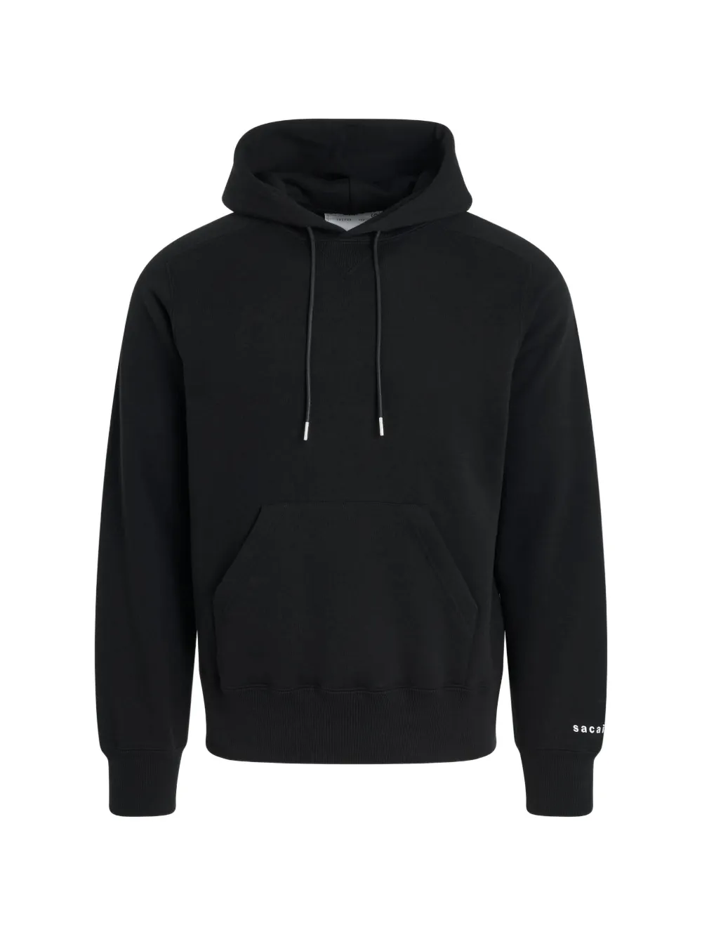 sacai Simple text-print hoodie - Nero