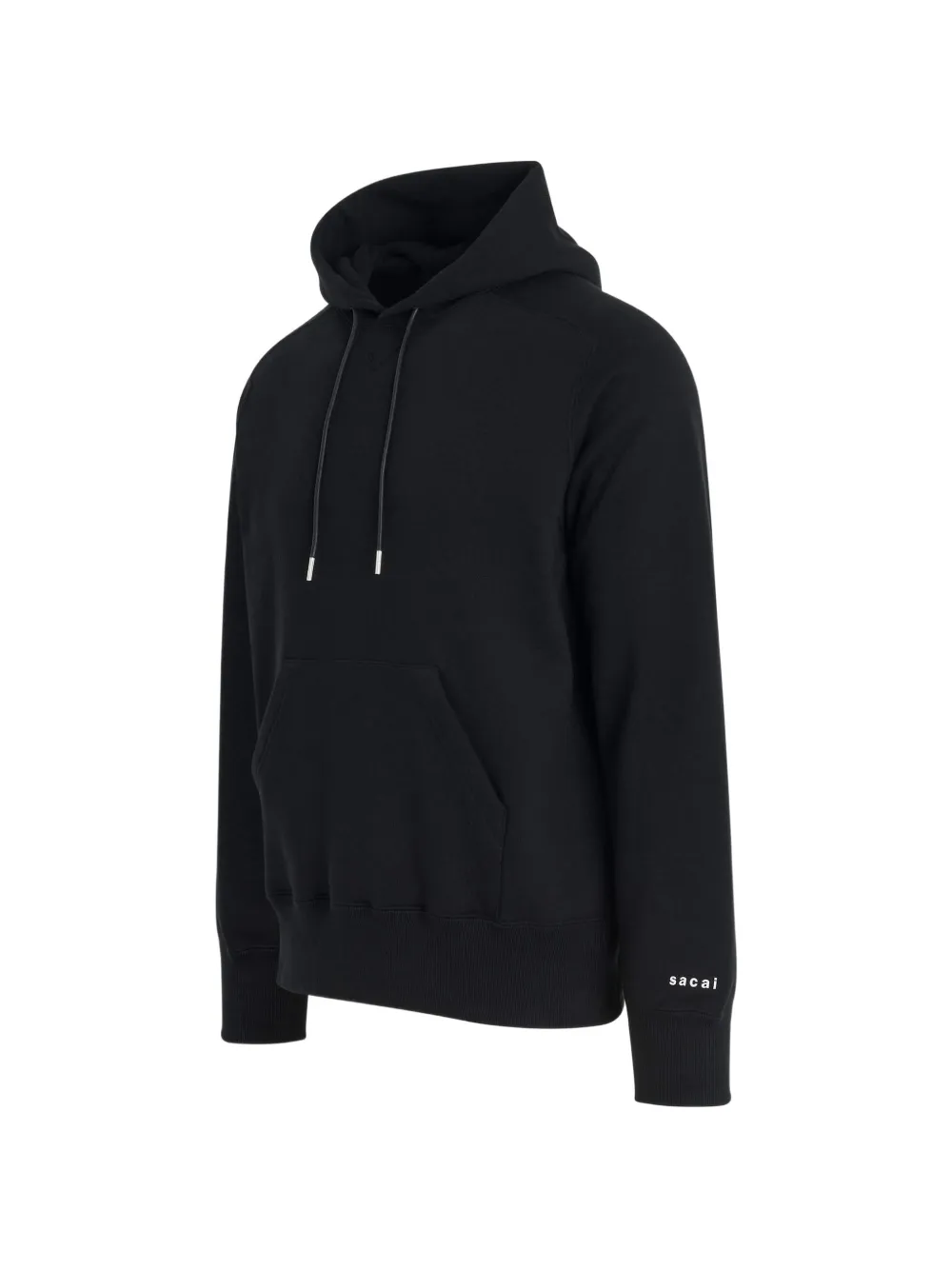 sacai Simple hoodie met tekst Zwart