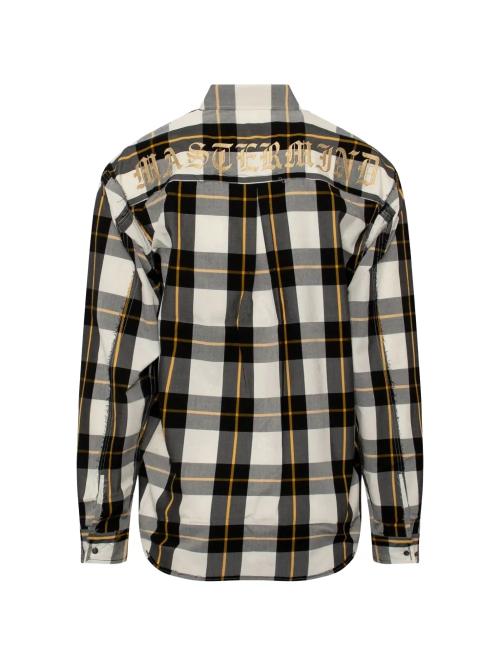 Mastermind Japan Plaid-motif Cotton Shirt In Black