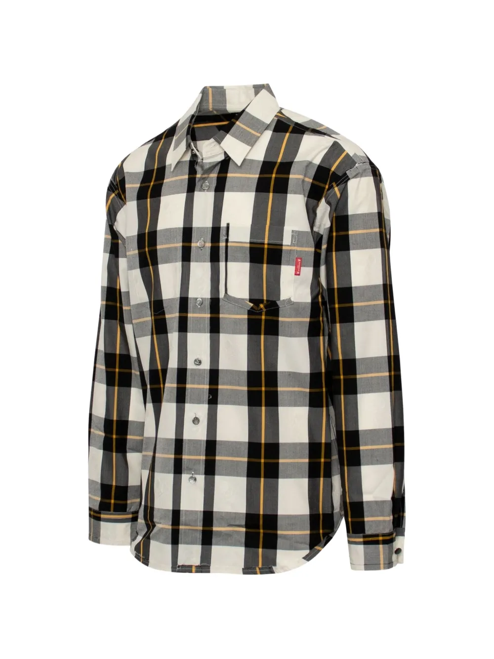 Mastermind Japan Plaid-motif Cotton Shirt In Black