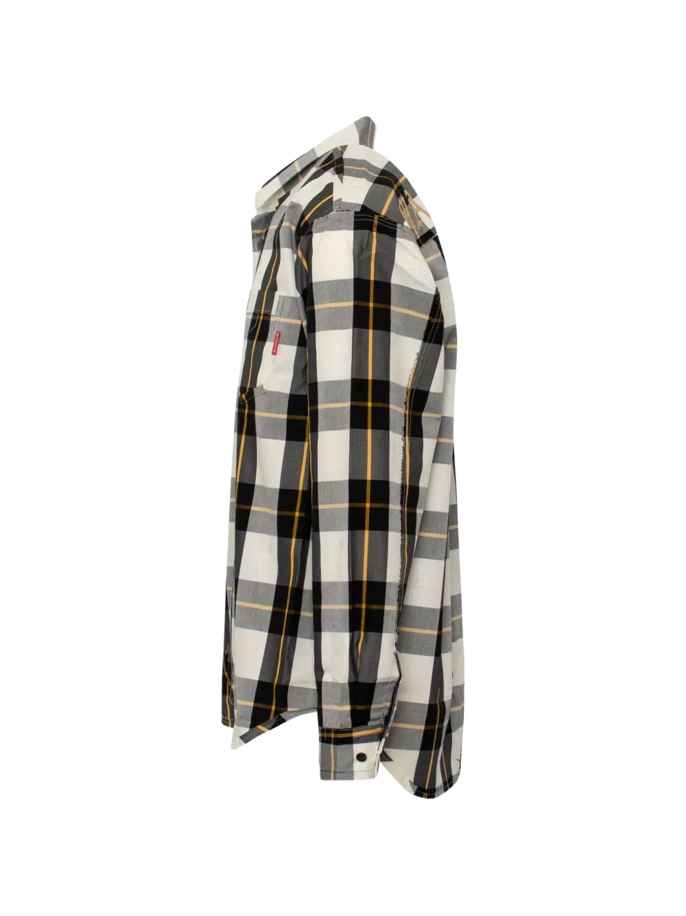 Mastermind Japan Plaid-motif Cotton Shirt In Black