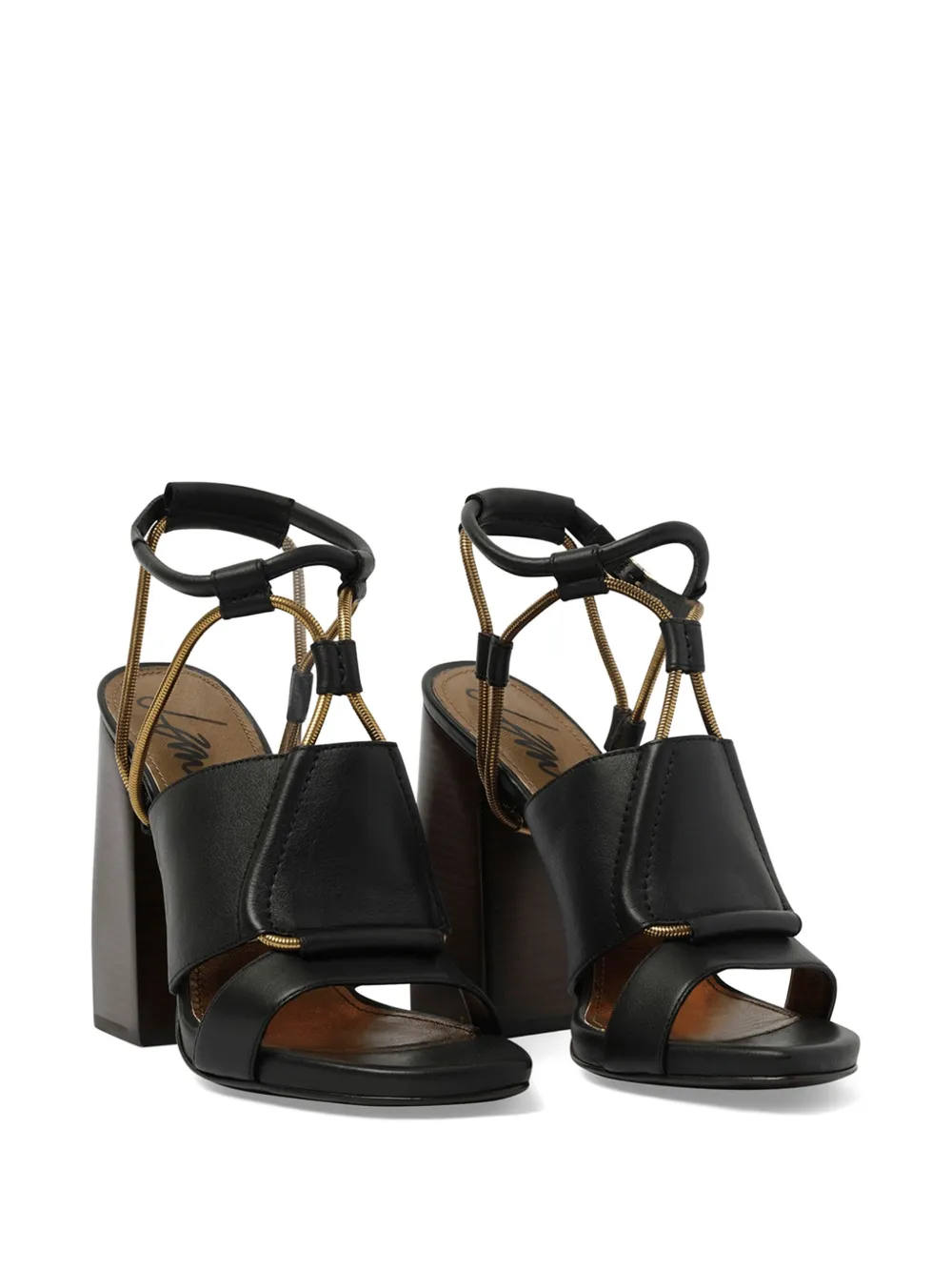 Lanvin multi-strap block-heel sandals Zwart