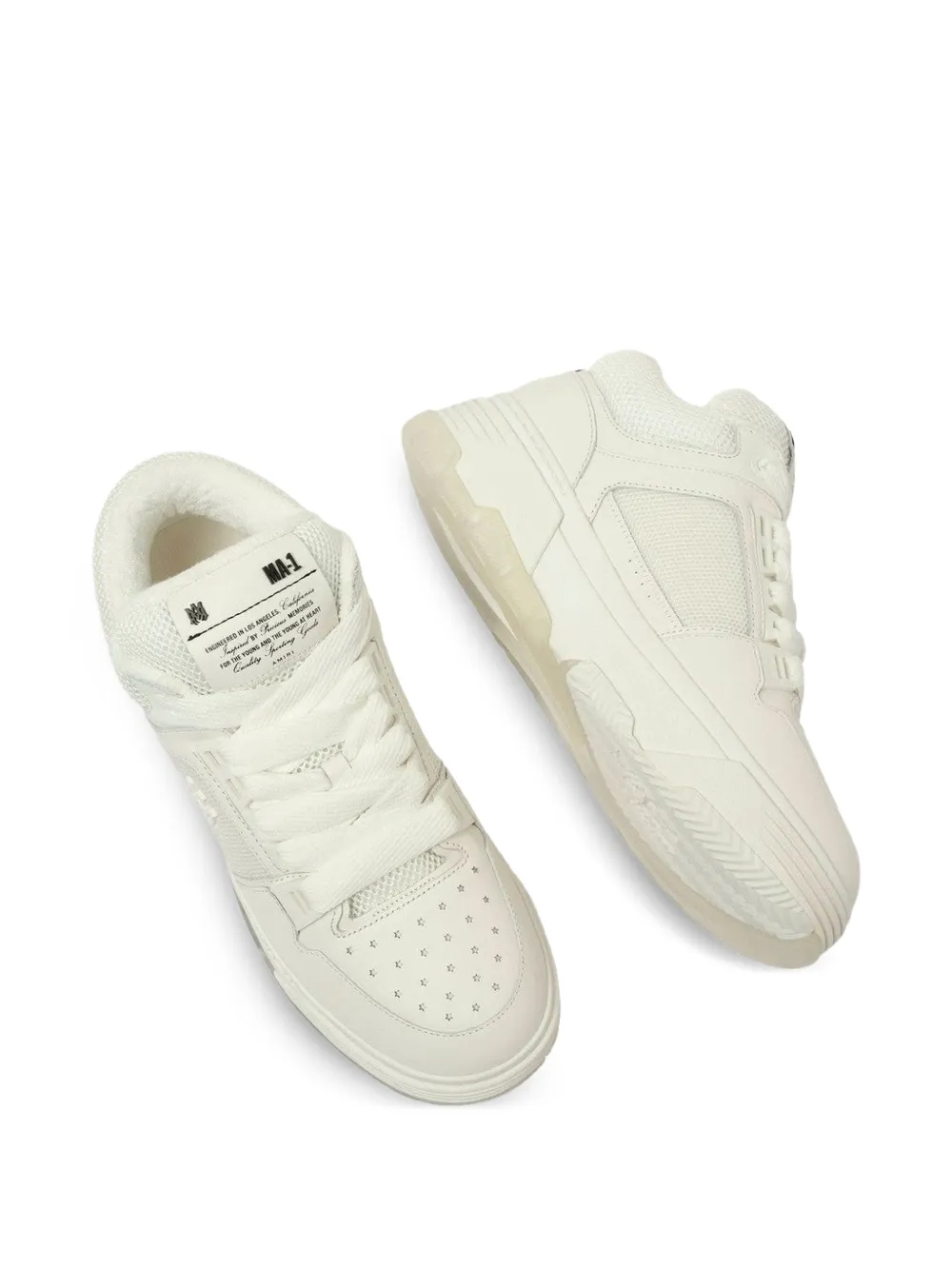 AMIRI MA-1 leren sneakers met vlakken Wit