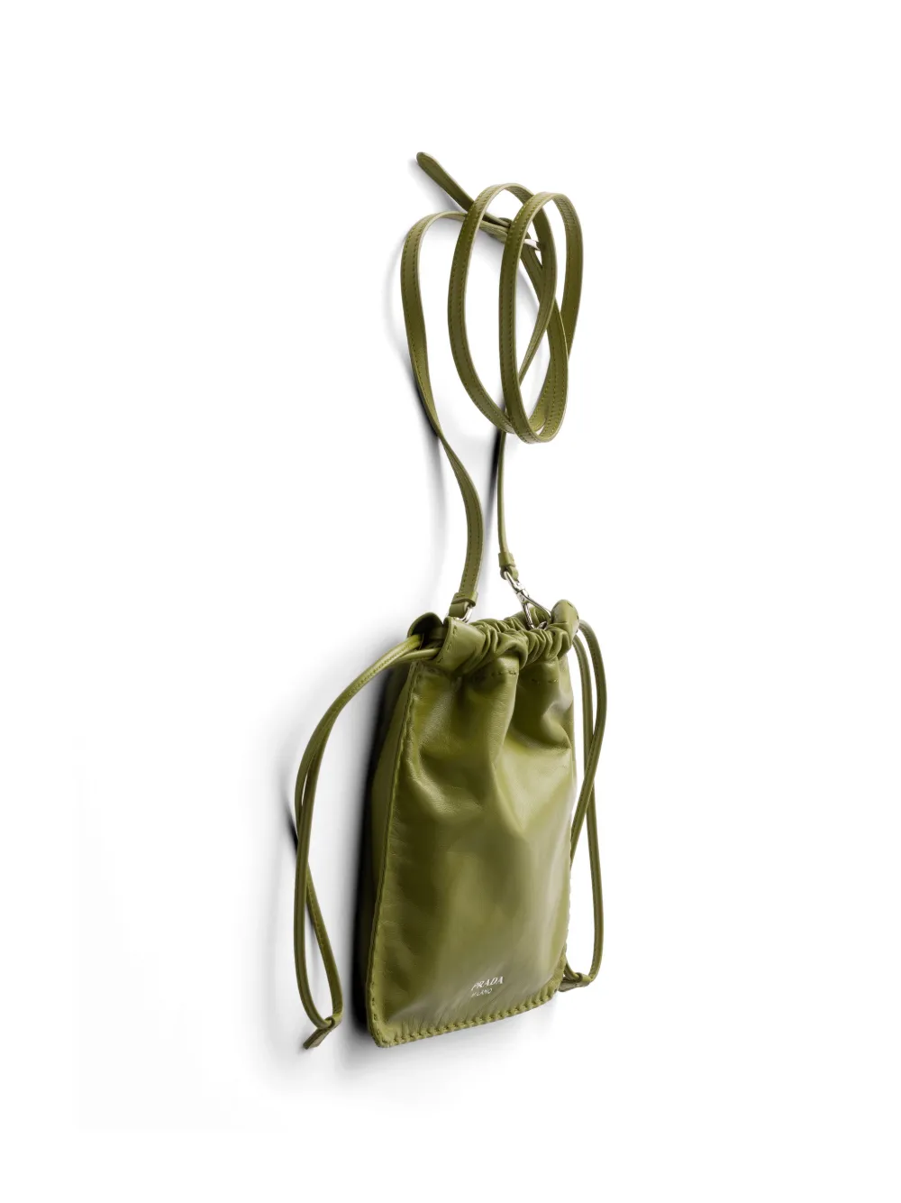 Prada Nappa leren smartphone hoesje Groen