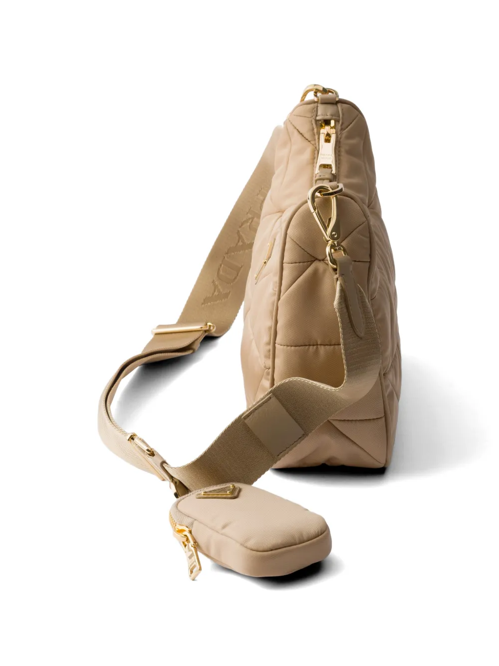 Prada Gewatteerde schoudertas Beige