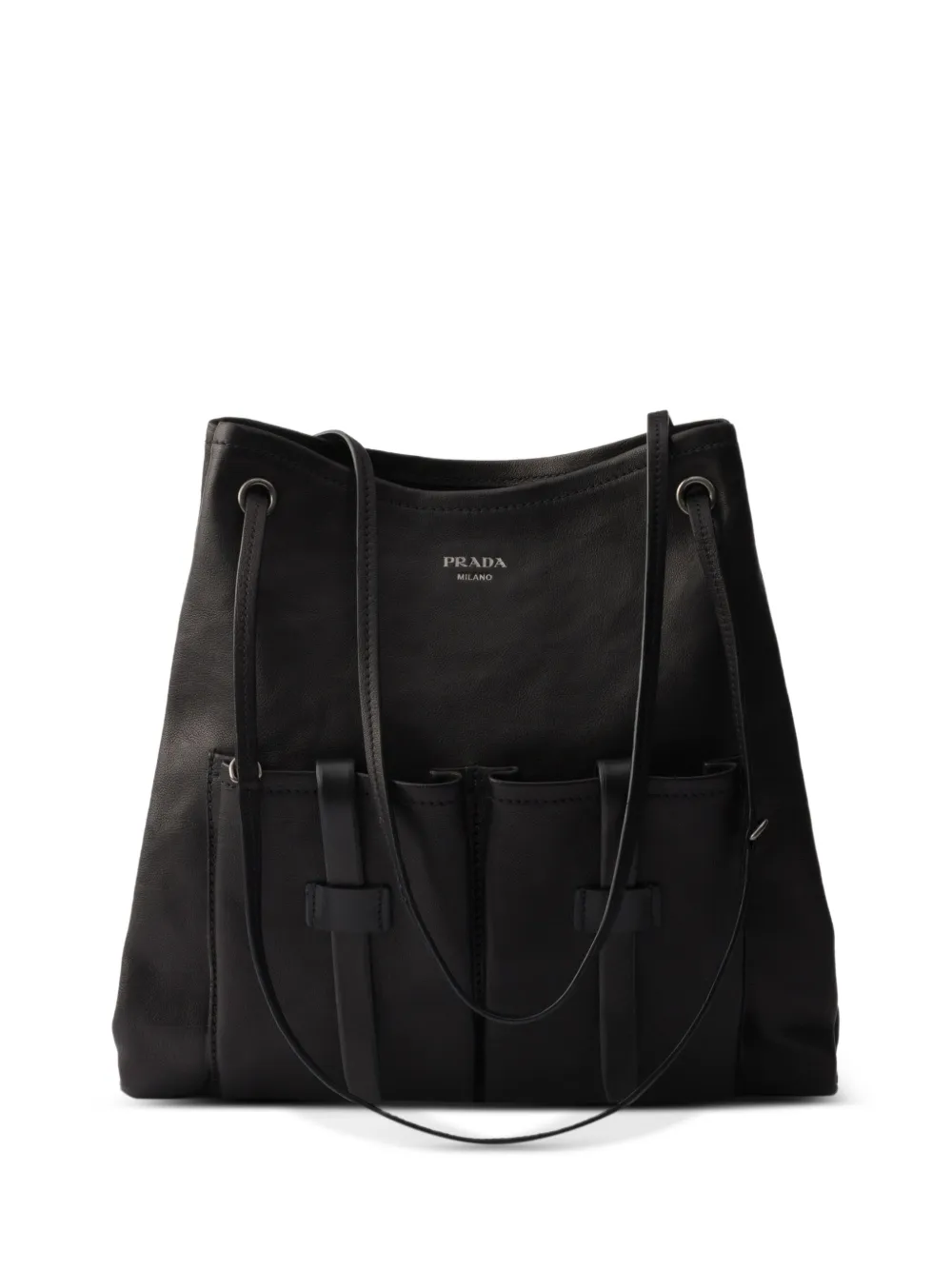Prada Route large leather bag - Nero
