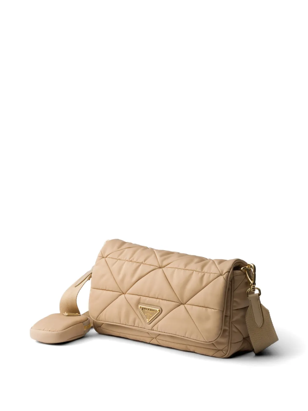 Prada Gewatteerde schoudertas Beige