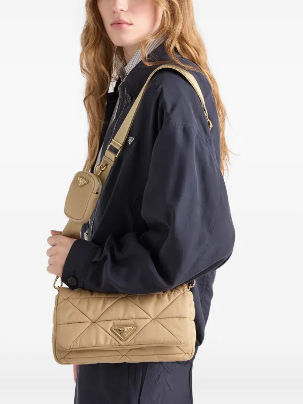 Prada Re-Nylon パデッド ショルダーバッグ | ニュートラル | FARFETCH JP