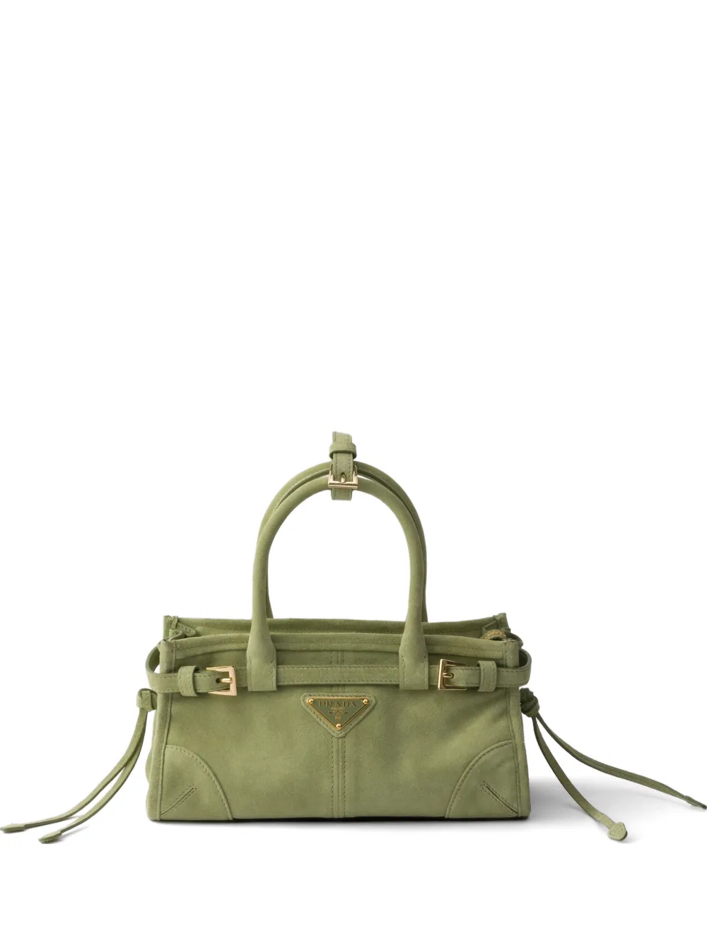 Prada Prada Bonnie suede mini handbag - Verde