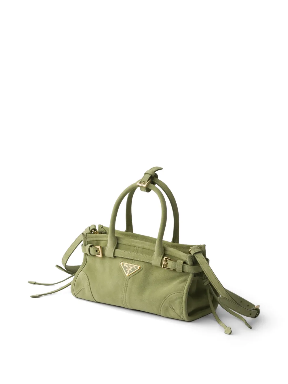 Prada Bonnie suède mini-handtas Groen