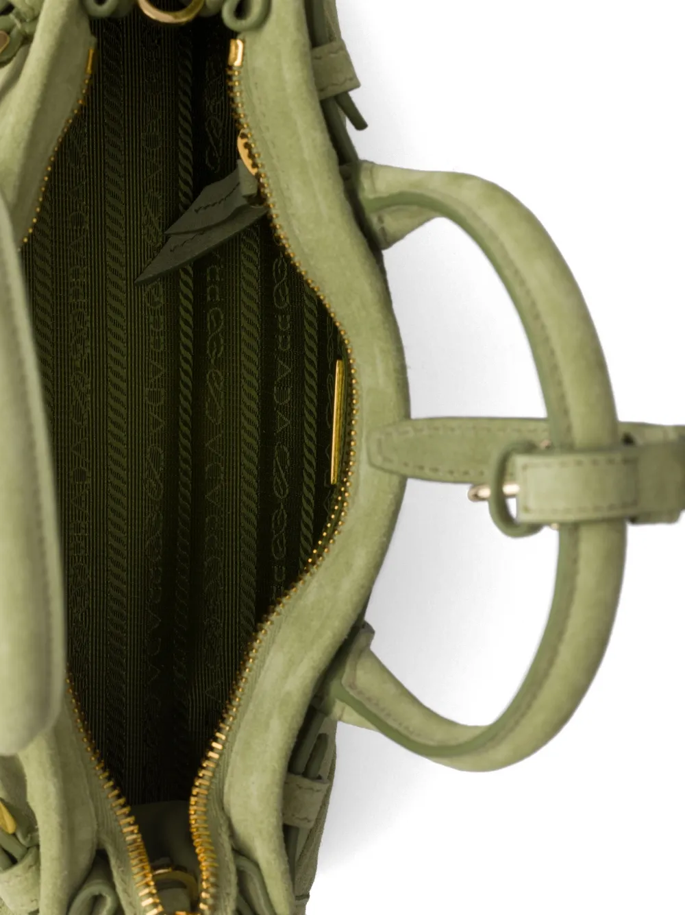 Prada Bonnie suède mini-handtas Groen