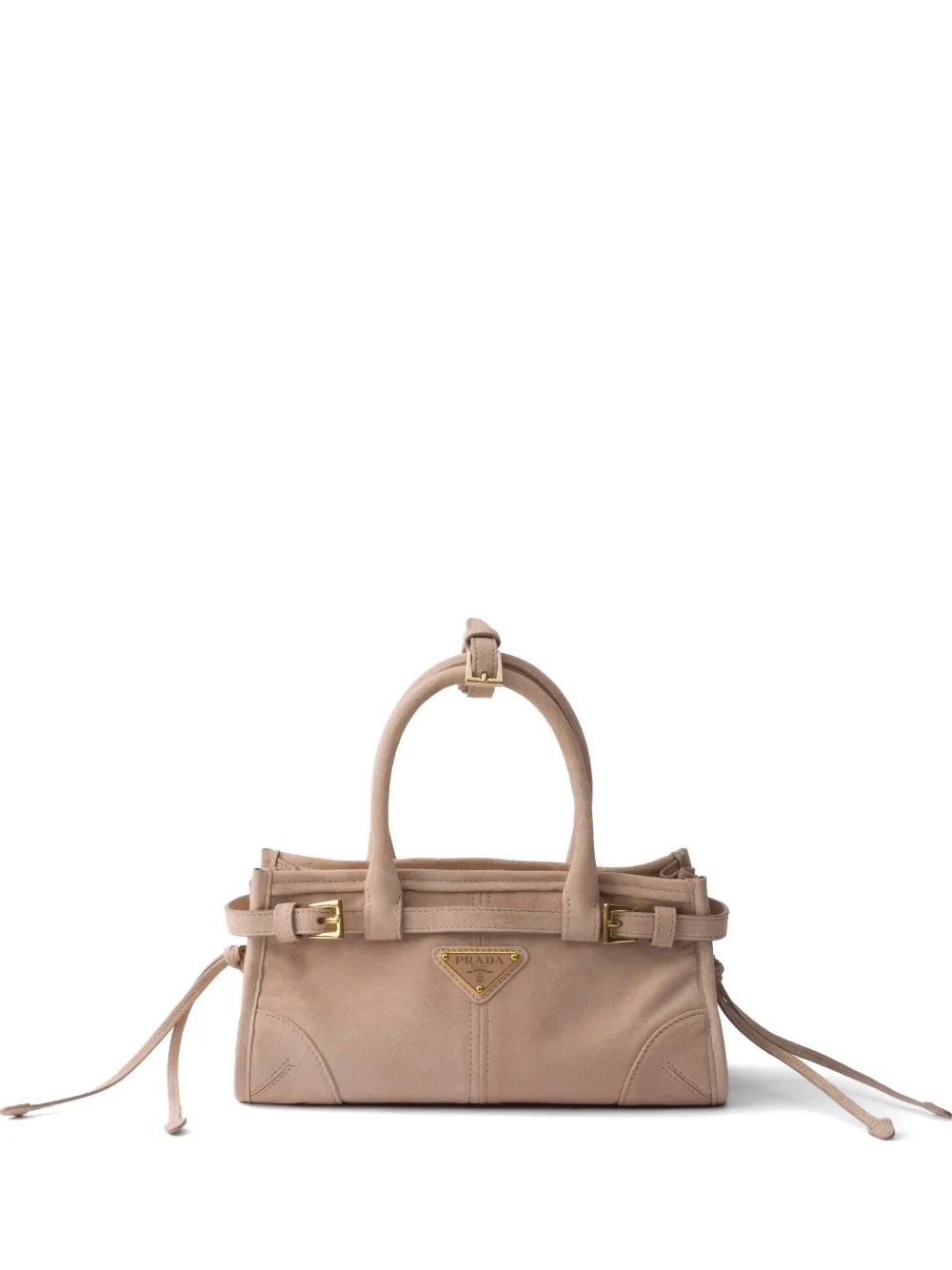Prada Mini Prada Bonnie Handtasche aus Wildleder - Nude
