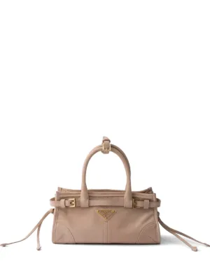 Prada Bonnie Leather Mini Handbag | Neutrals | FARFETCH
