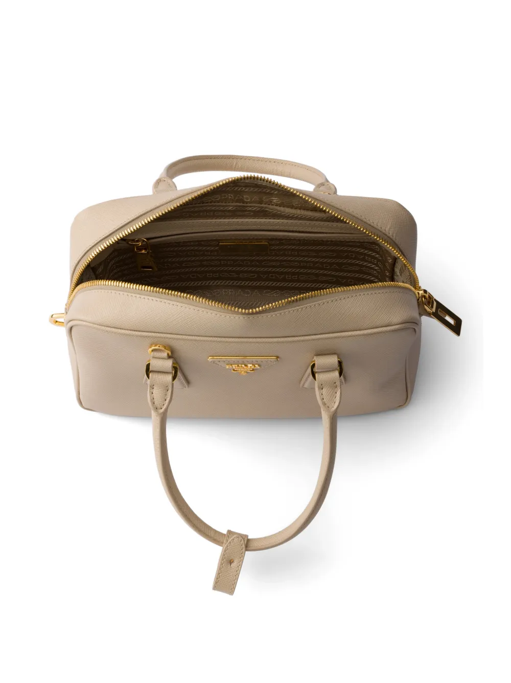 Prada Kleine Saffiano leren handtas Beige