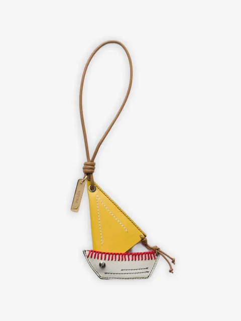 Prada leather keyring pendant