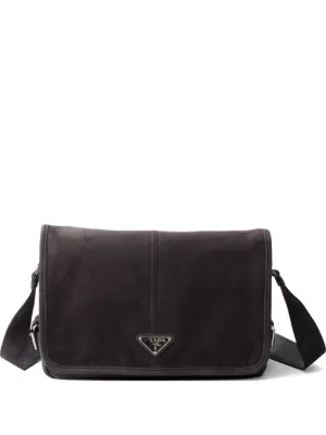 Prada レザーショルダーバッグ | ブラウン | FARFETCH JP