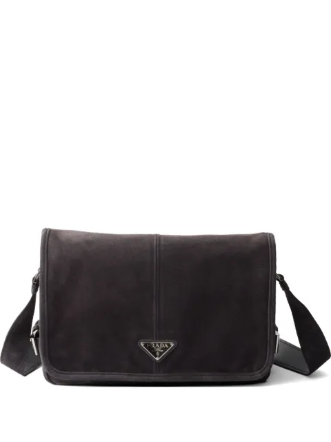 Prada suede shoulder bag