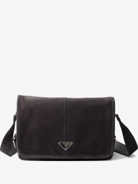 Prada suede shoulder bag