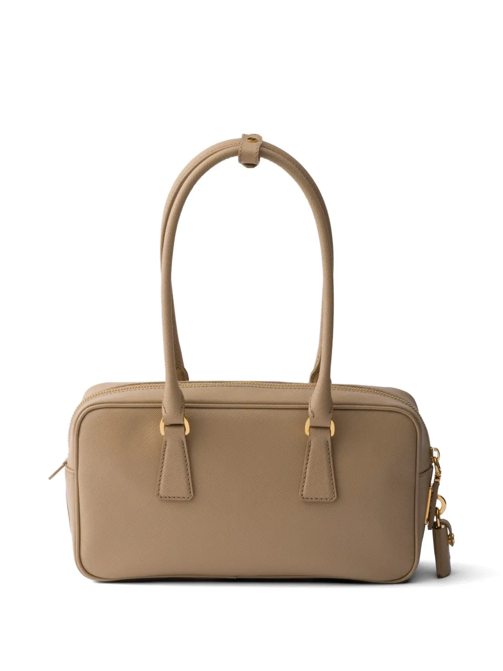 Prada Kleine Saffiano leren tas met handvat Beige