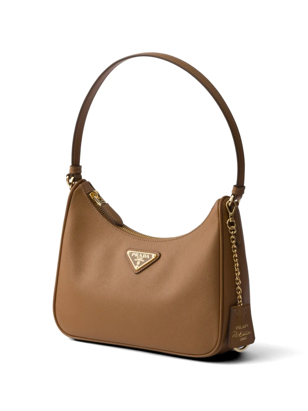 【難あり】PRADA レザー ショルダーバッグ ブラウン Prada リエディション 2005 サフィアーノレザーミニバッグ | ブラウン