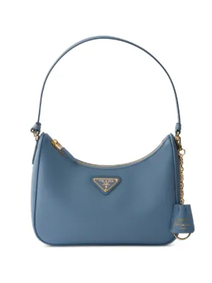 Prada Mini Re-Edition 2005 Re-Nylon Shoulder Bag | Blue | FARFETCH