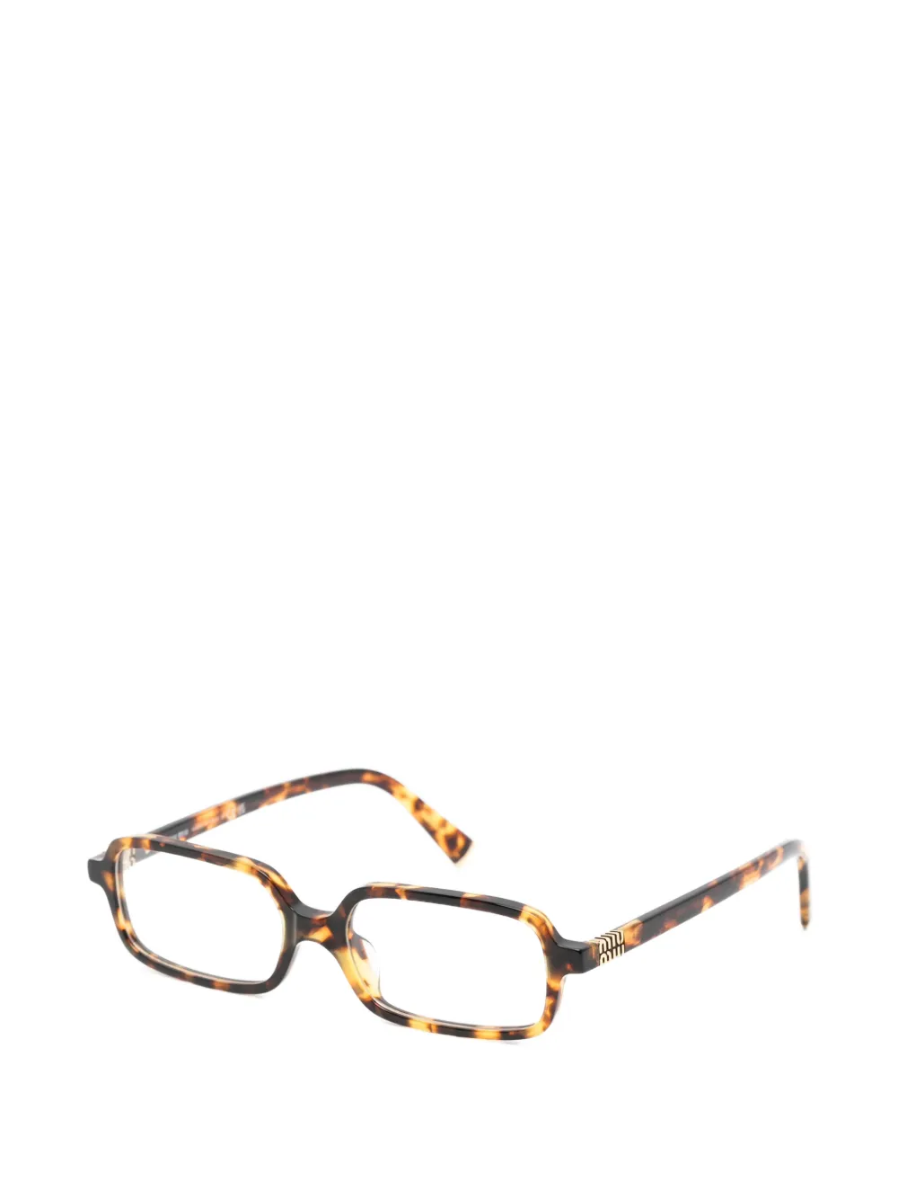 Miu Eyewear Bril met rechthoekig montuur Bruin
